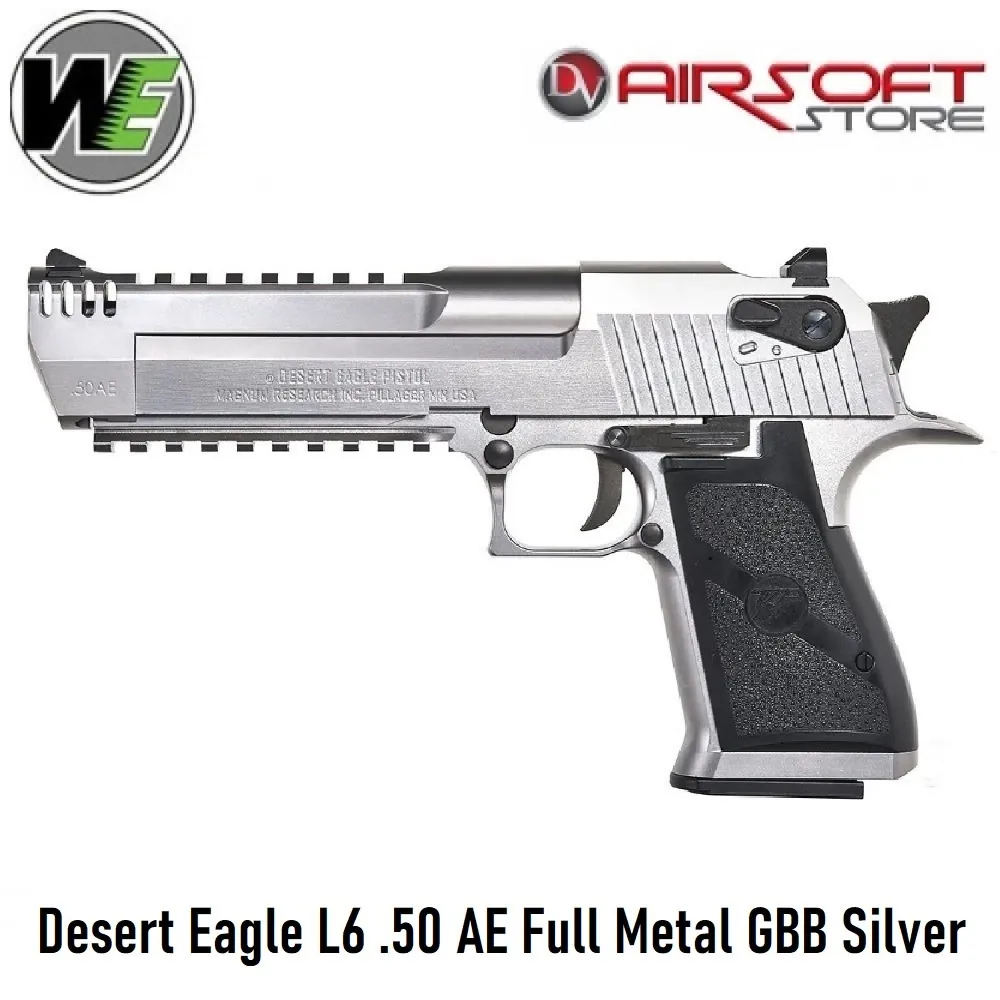 [2100000067305] Desert Eagle L6 .50 AE Full Metal GBB Silver