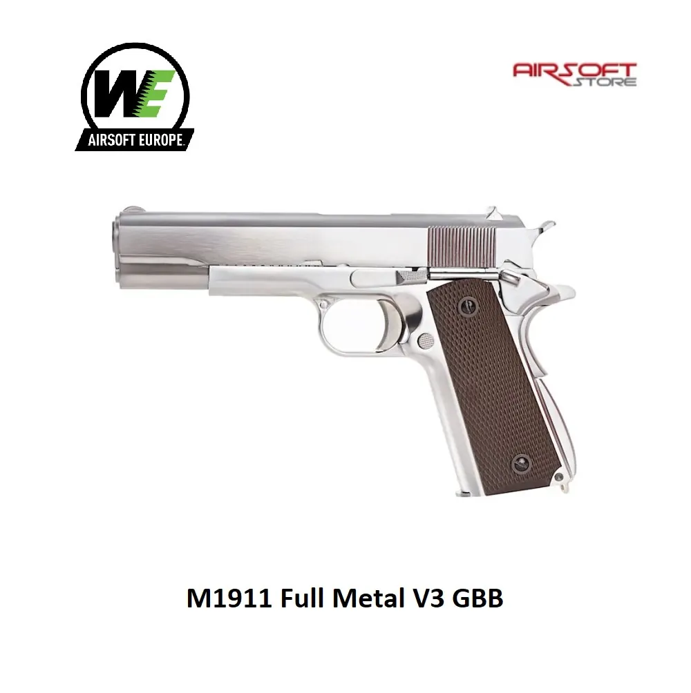 [2100000069569] M1911 Full Metal V3 GBB - Silver