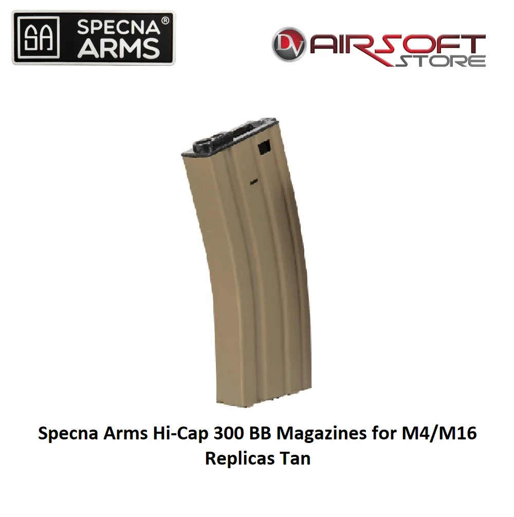 [2100000070213] Hi-Cap 300 BB Magazines for M4/M16 Replicas Tan