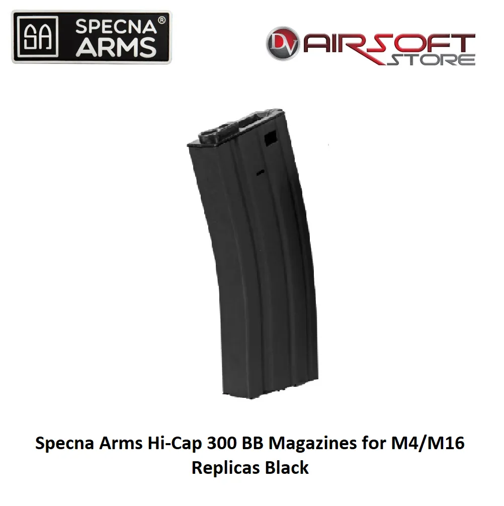 [2100000070237] Hi-Cap 300 BB Magazines for M4/M16 Replicas Black
