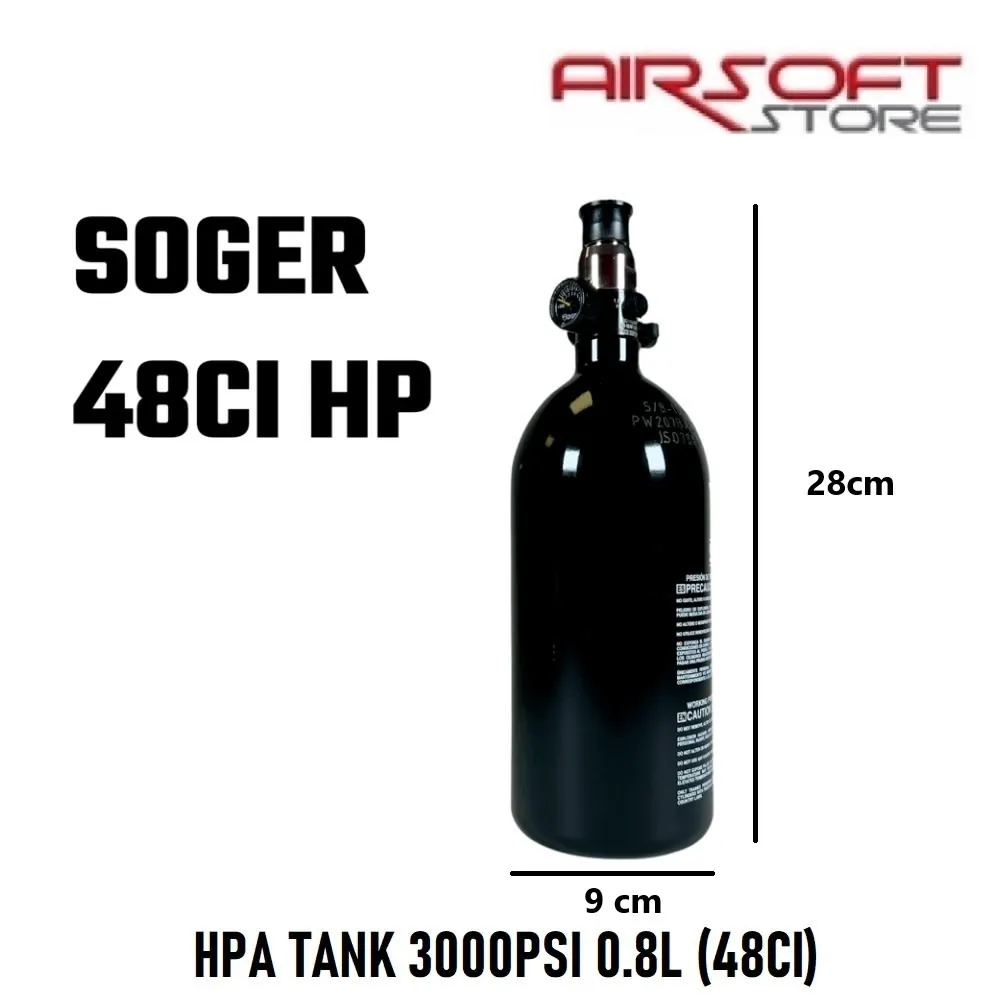 [2100000070336] HPA TANK 3000PSI 0.8L (48CI)