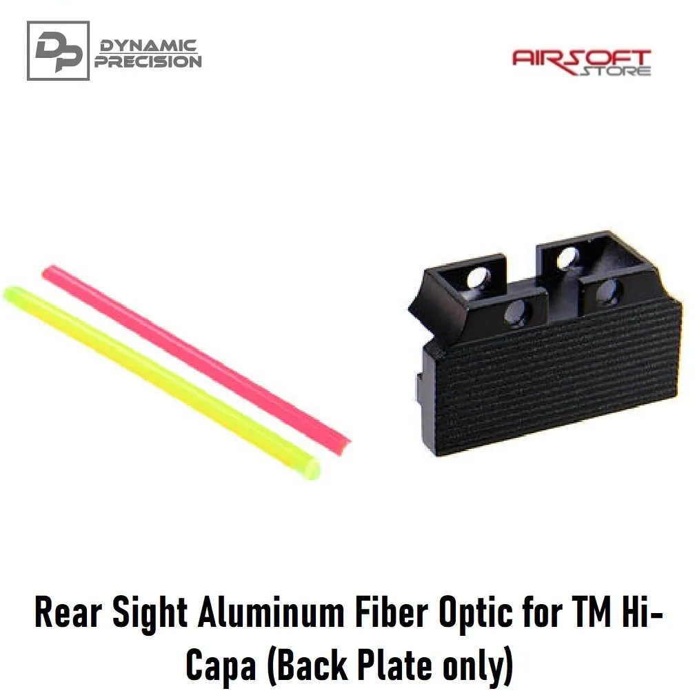 Rear Sight Aluminum Fiber Optic for TM Hi-Capa (Back Plate only)