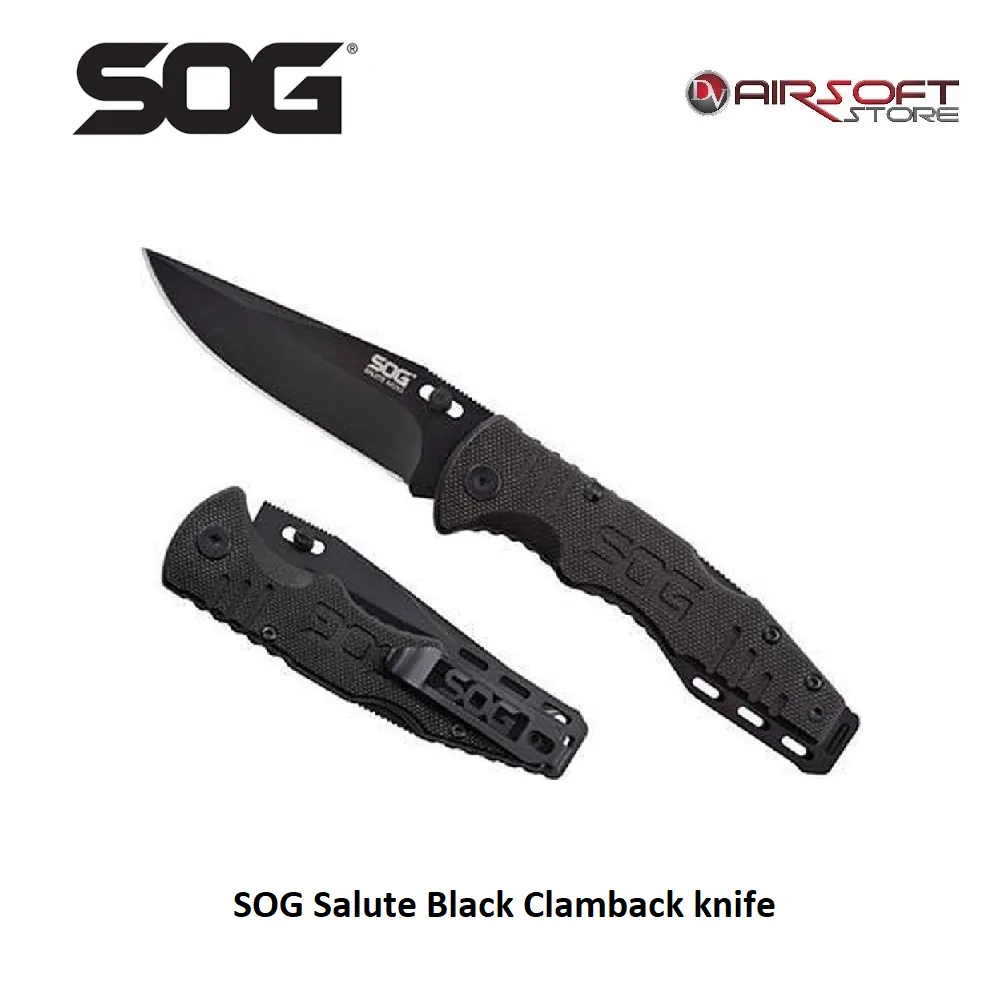 Salute Black Clamback knife