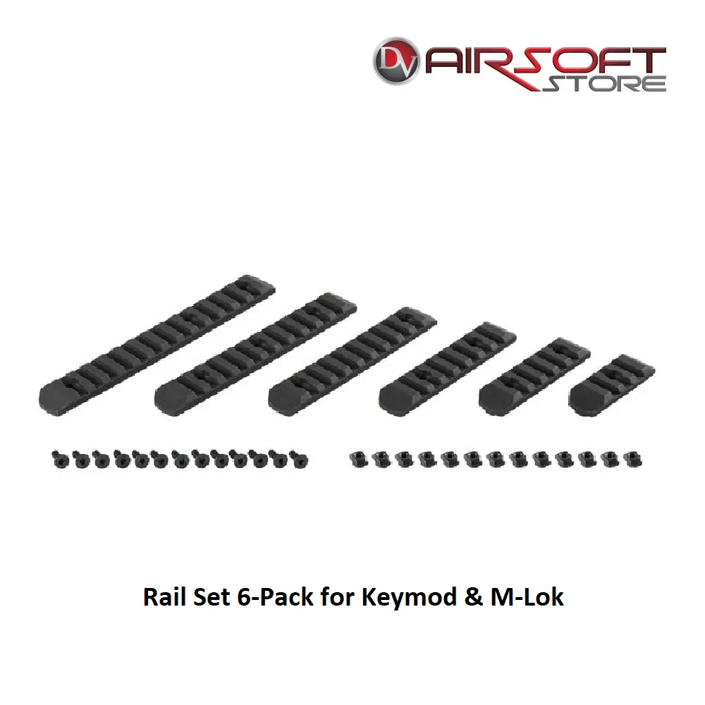 [2100000071555] Rail Set 6-Pack for Keymod & M-Lok