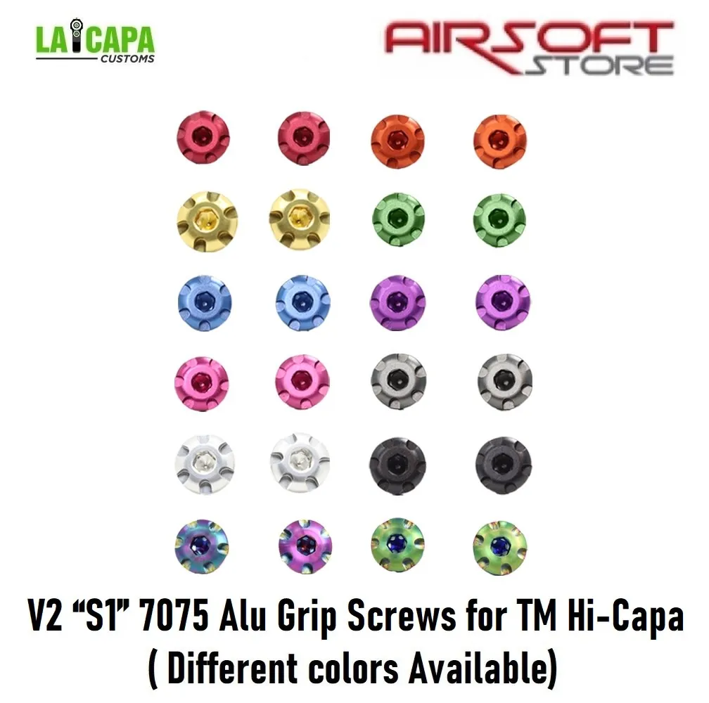 [2100000072293] V2 “S1” 7075 Alu Grip Screws for TM Hi-Capa (Black)
