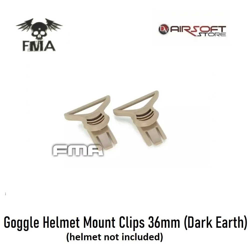 [2100000072644] Goggle Helmet Mount Clips 36mm (Dark Earth)