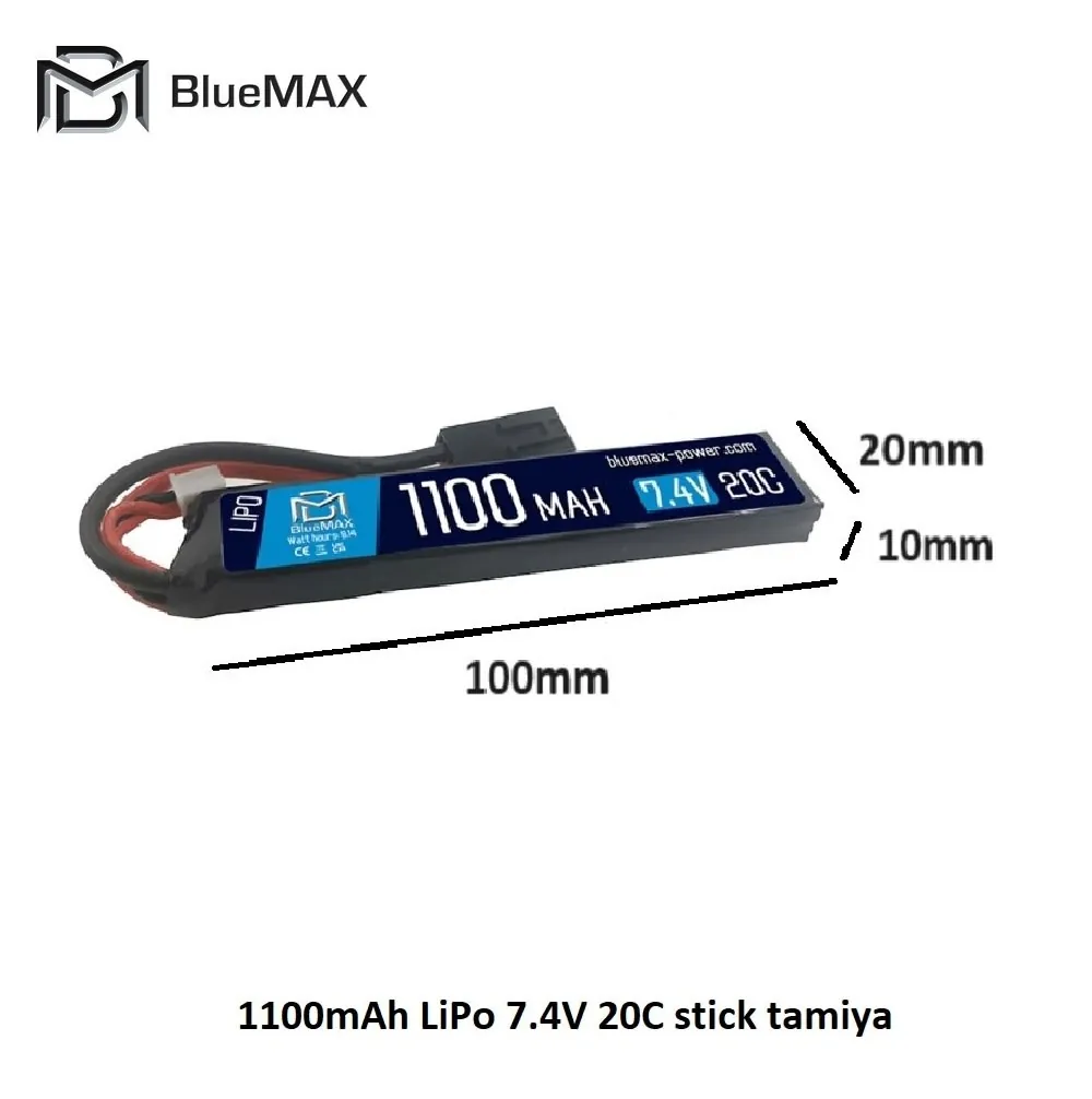 [2100000073498] 1100mAh LiPo 7.4V 20C stick tamiya