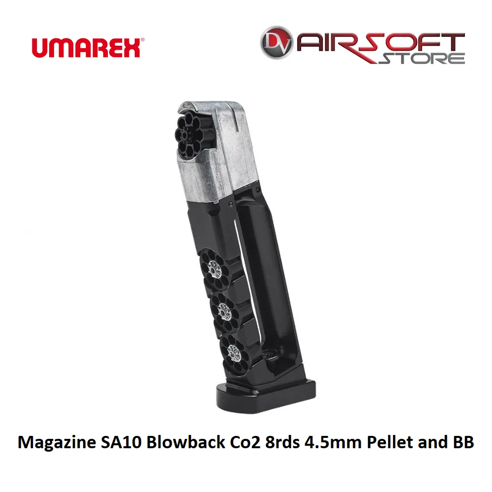 [2100000073757] Magazine SA10 Blowback Co2 8rds 4.5mm Pellet and BB