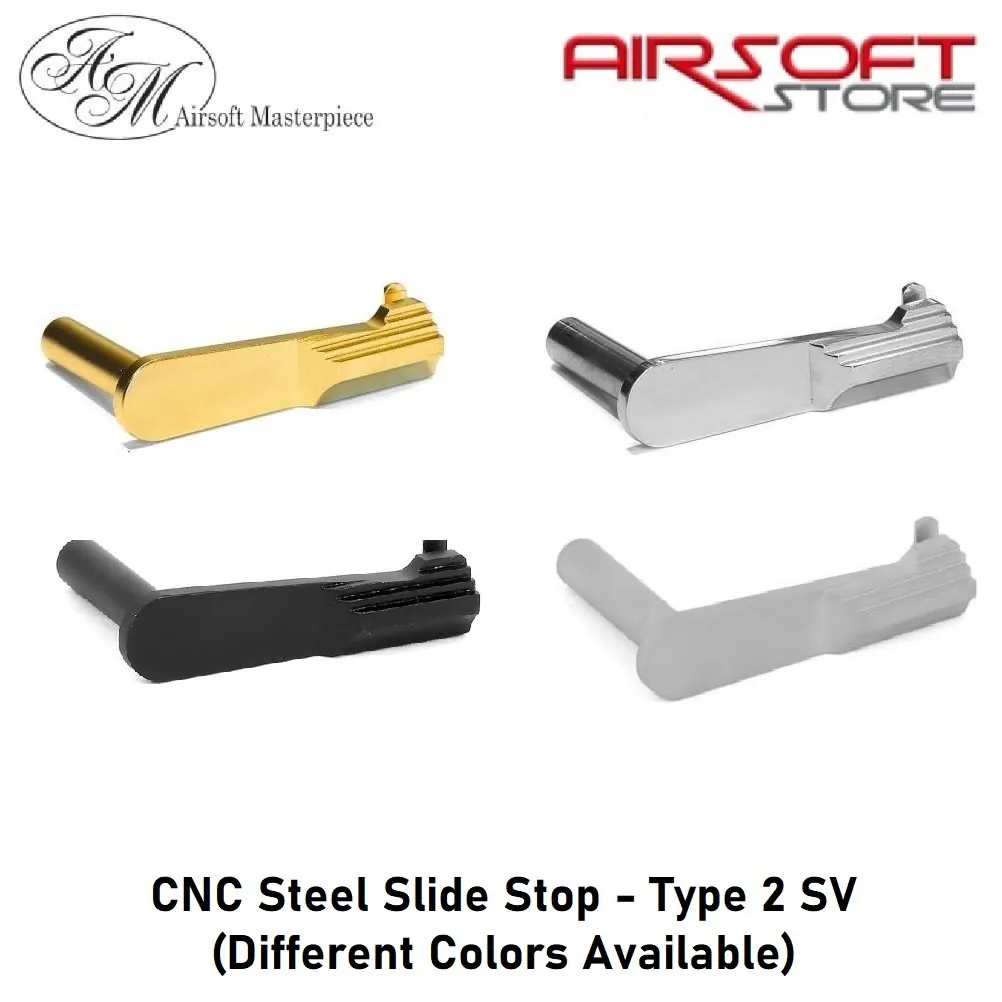 [2100000074044] CNC Steel Slide Stop - Type 2 SV (Gold)