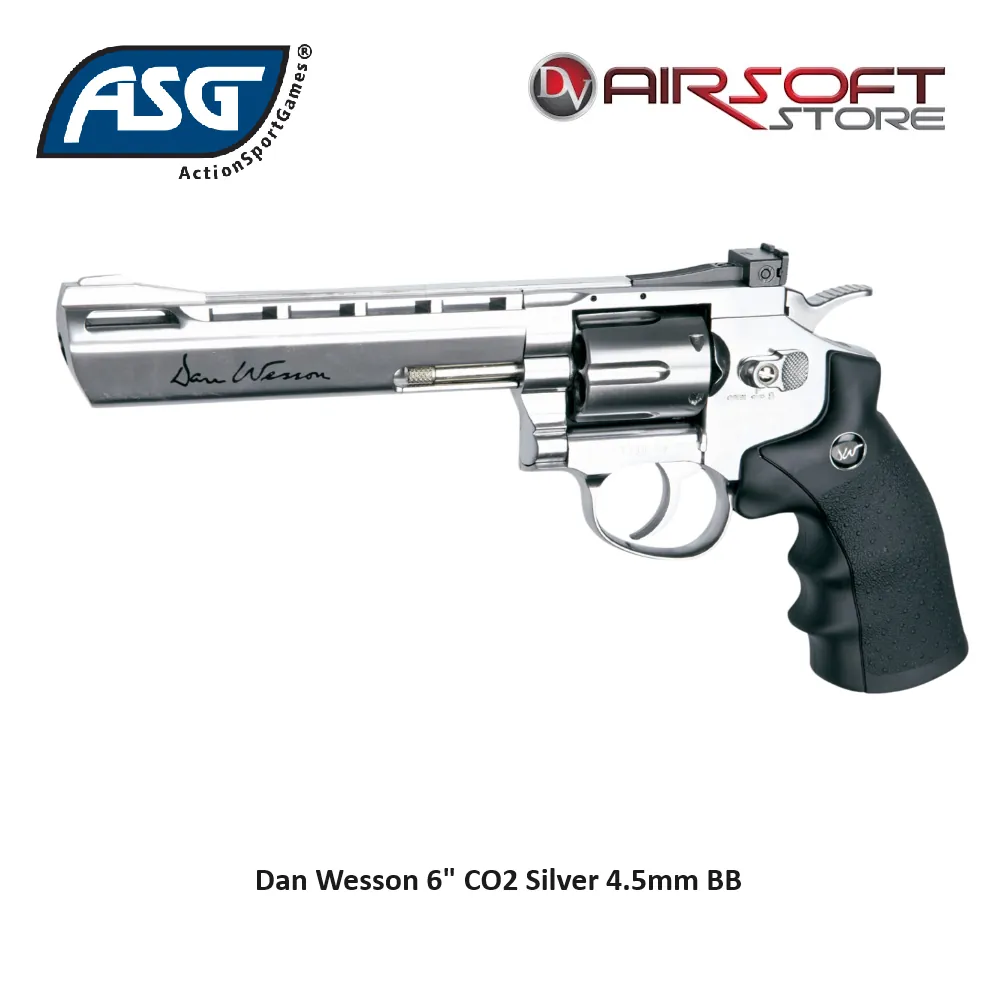 [2100000076321] Dan Wesson 6" CO2 Silver 4.5mm BB