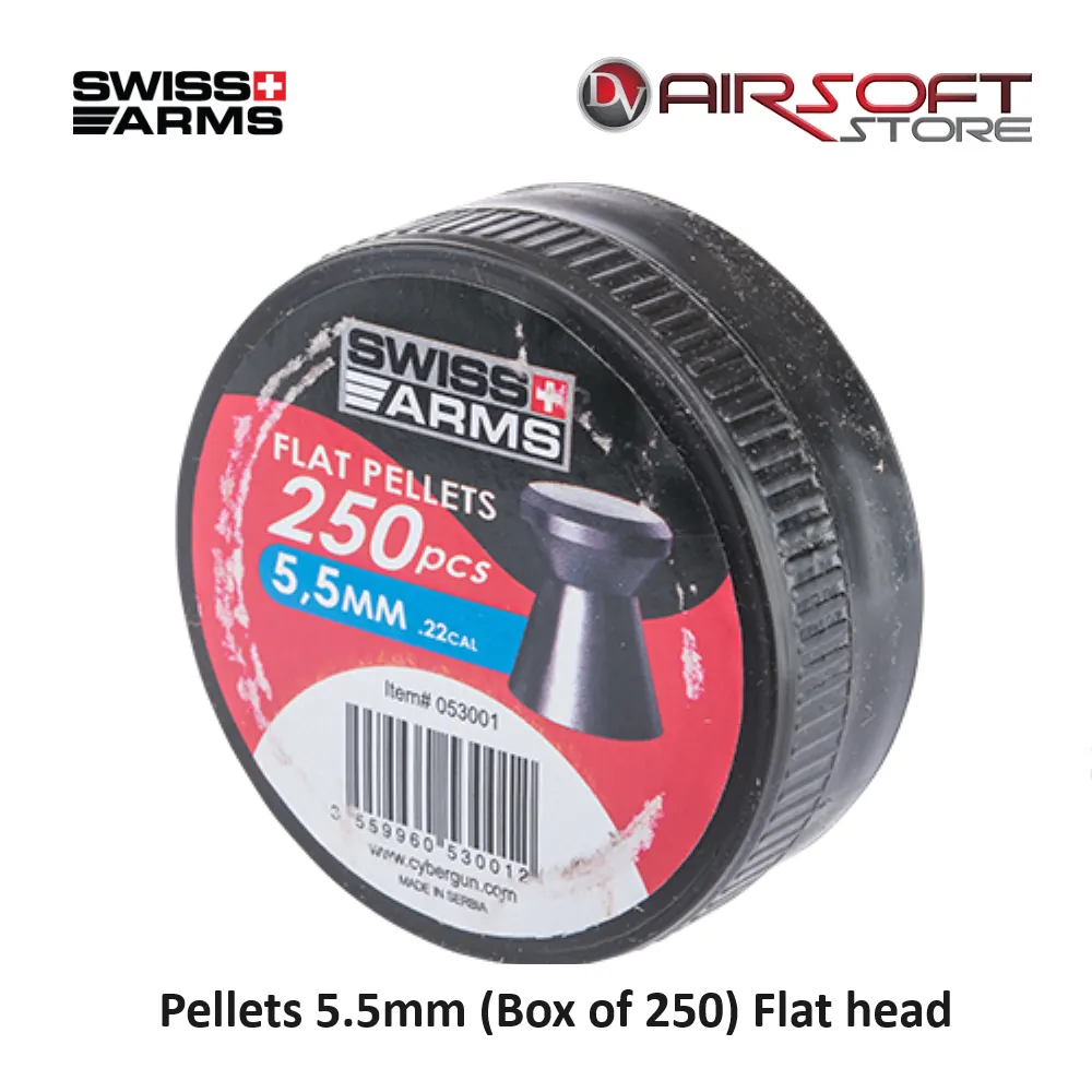 [2100000076468] Pellets 5.5mm (Box of 250) Flat head