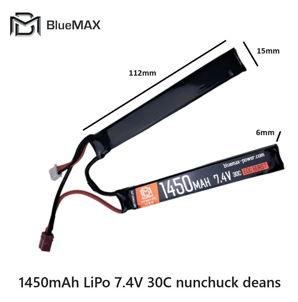 [2100000077281] 1450mAh LiPo 7.4V 30C nunchuck deans
