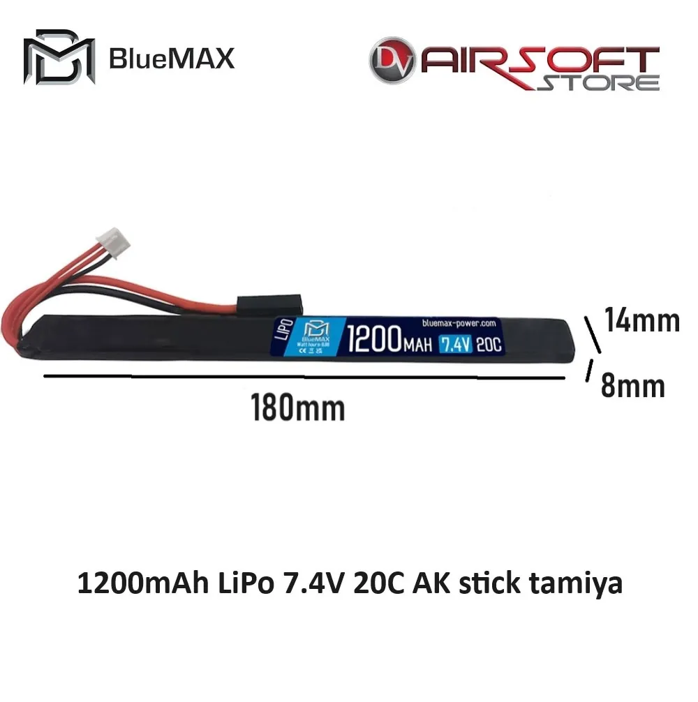 [2100000077298] 1200mAh LiPo 7.4V 20C AK stick tamiya