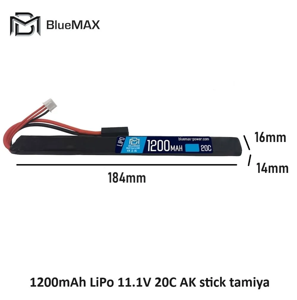 [2100000077311] 1200mAh LiPo 11.1V 20C AK stick tamiya
