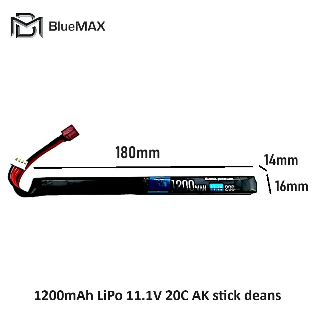 [2100000077328] 1200mAh LiPo 11.1V 20C AK stick deans