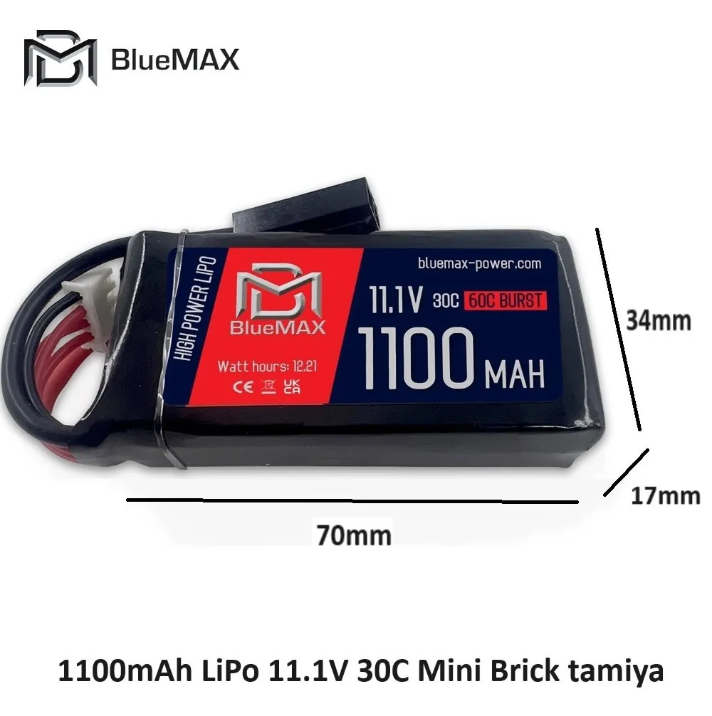 [2100000077359] 1100mAh LiPo 11.1V 30C Mini Brick tamiya