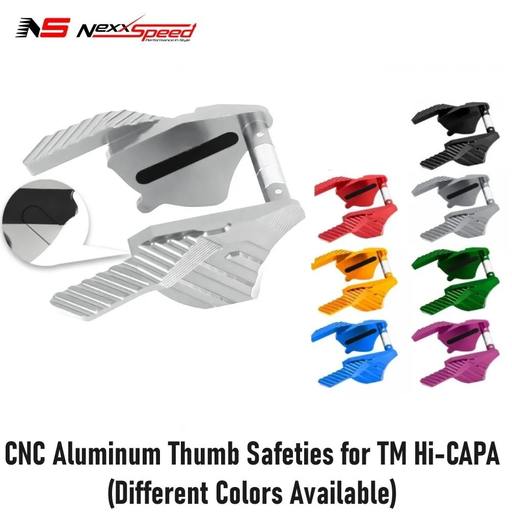CNC Aluminum Thumb Safeties for TM Hi-CAPA