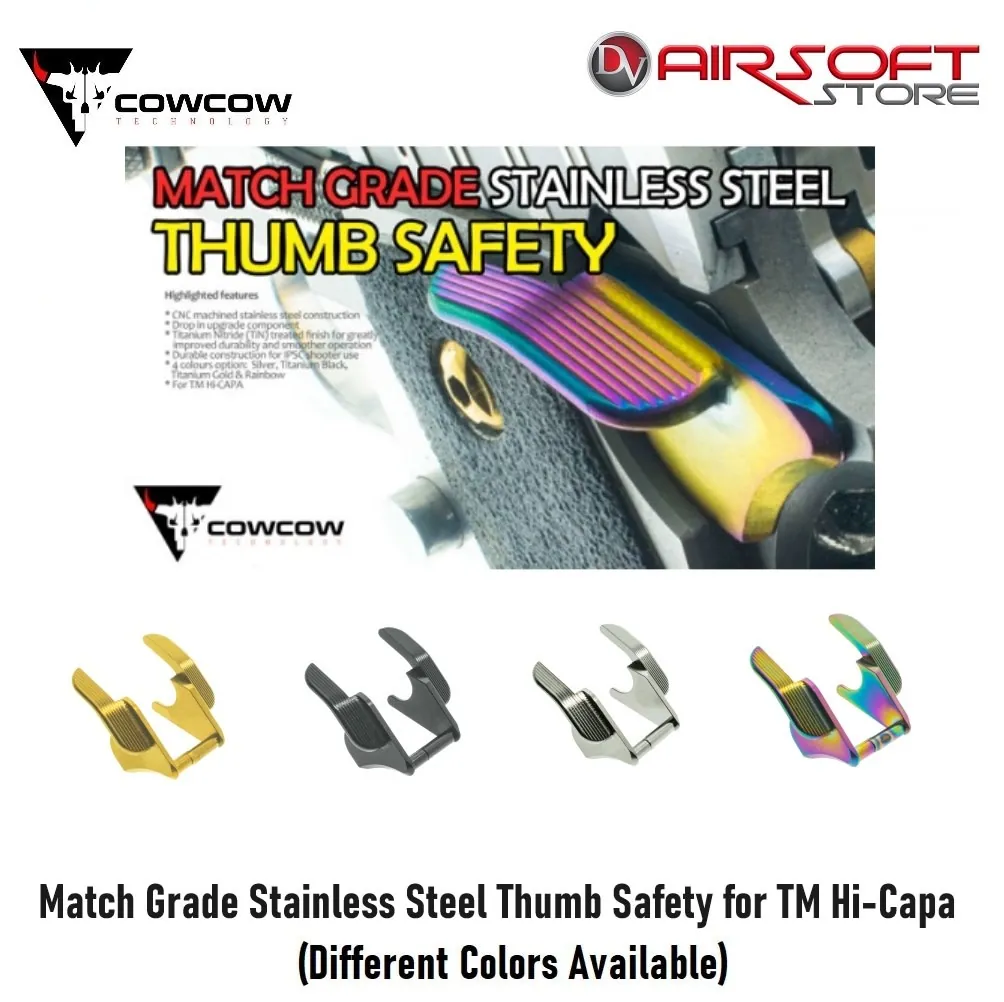 Match Grade Stainless Steel Thumb Safety for TM Hi-Capa