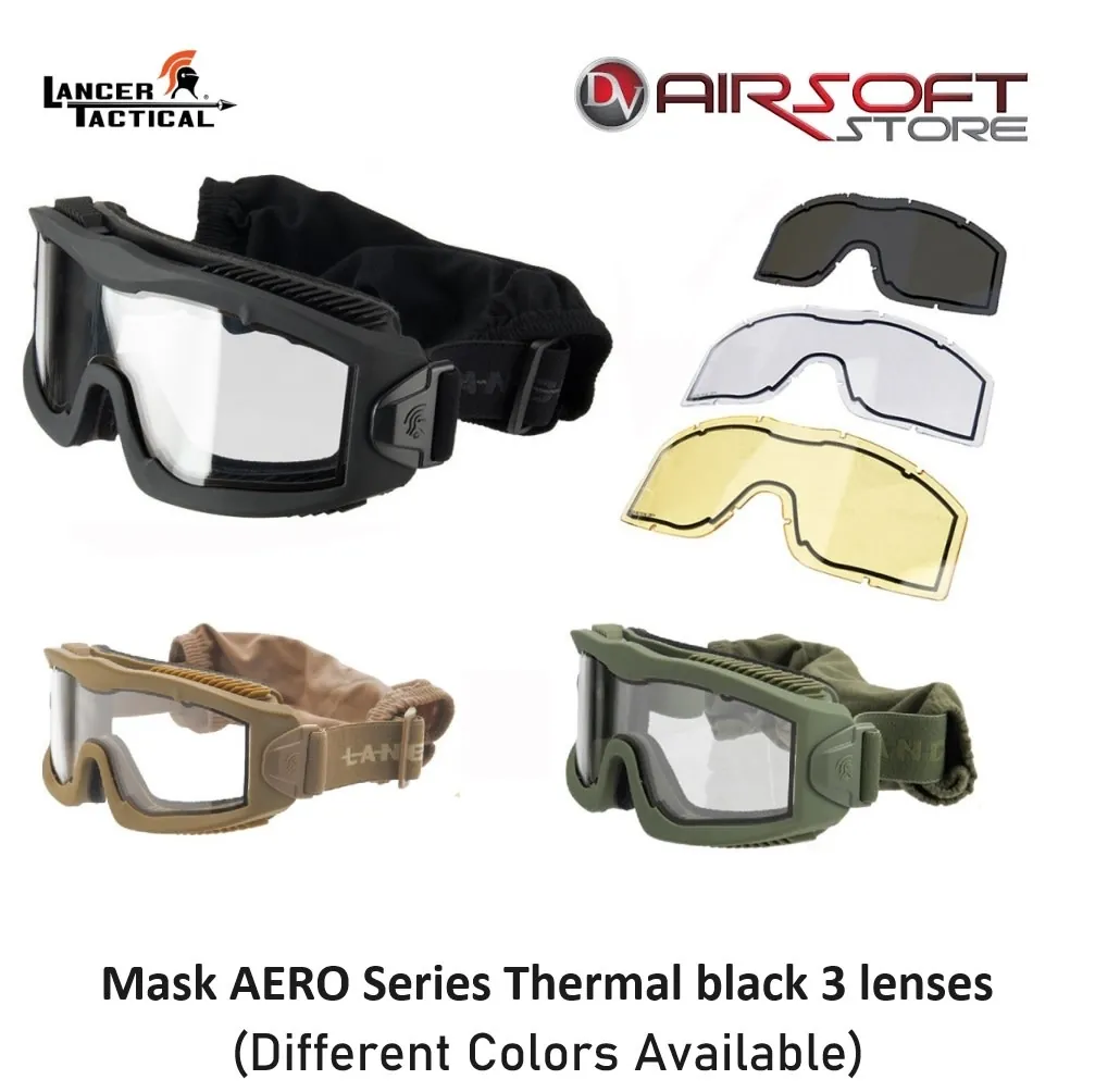 [2100000080984] Goggle AERO Series Thermal black 3 lenses (Black)