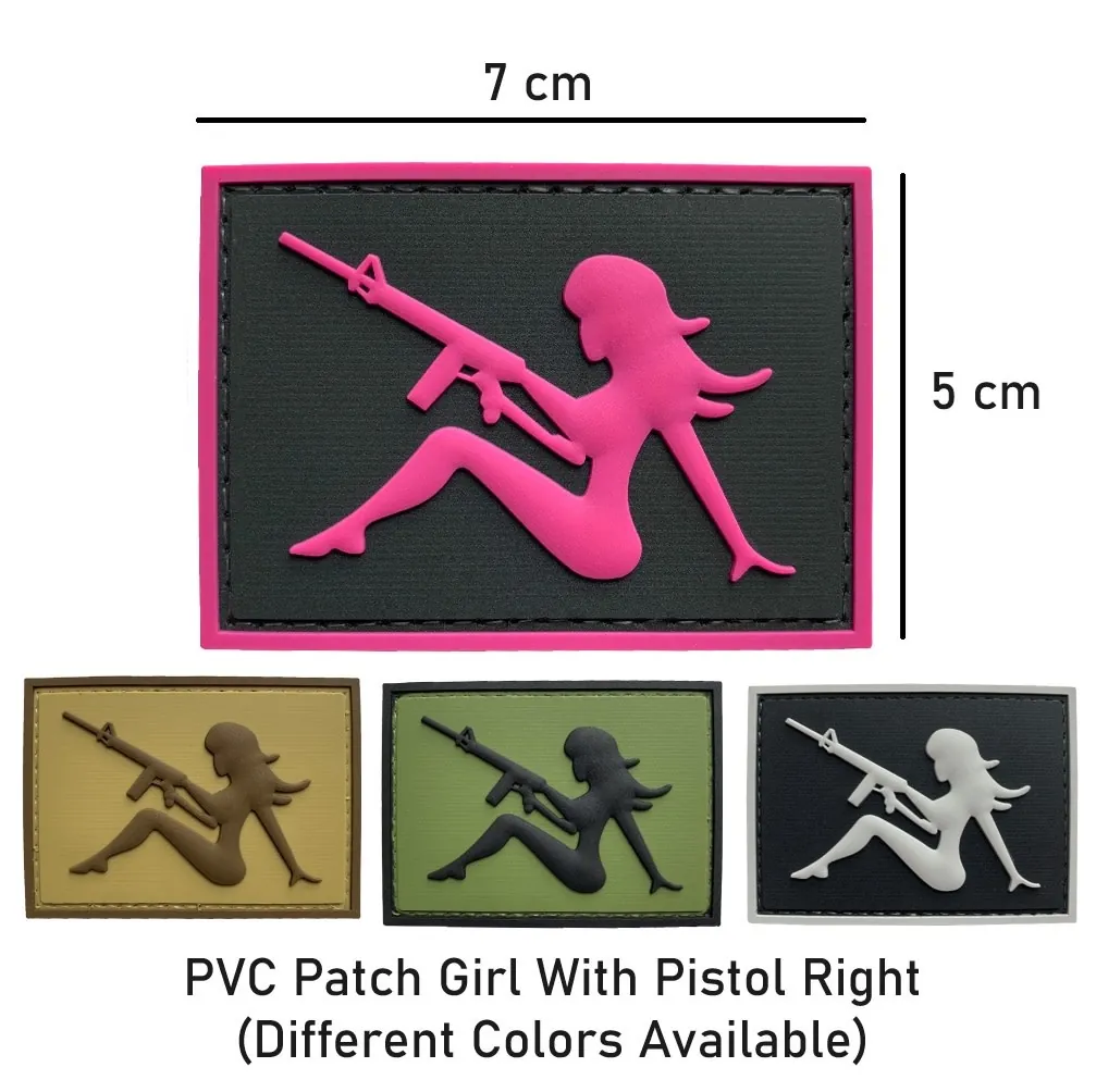 [2100000081707] PVC Patch Girl With Pistol Right (Swat)