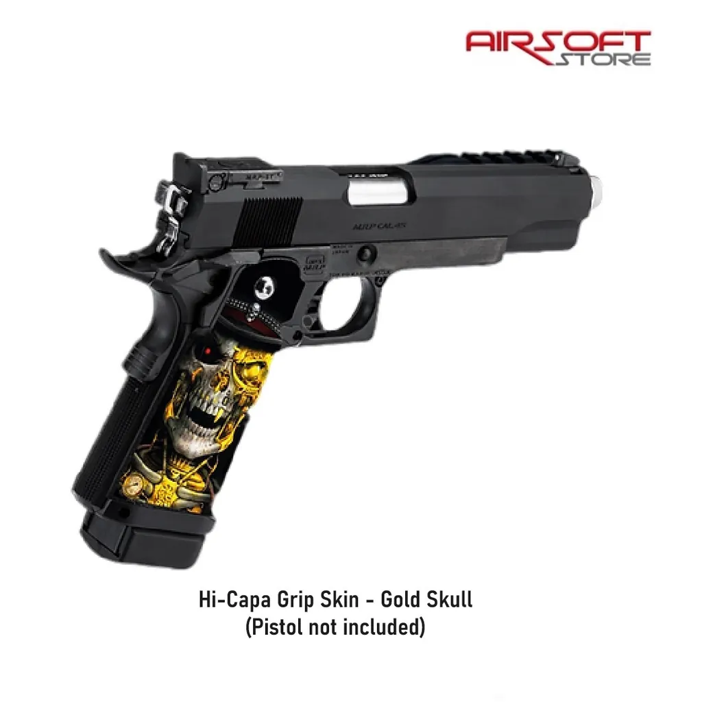 [2100000082384] Hi-Capa Grip Skin - Gold Skull