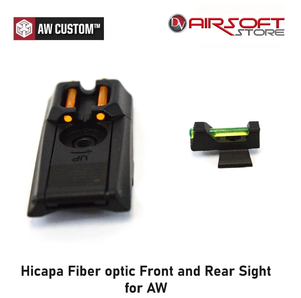 [2100000083251] Hicapa Fiber optic Front and Rear Sight for AW