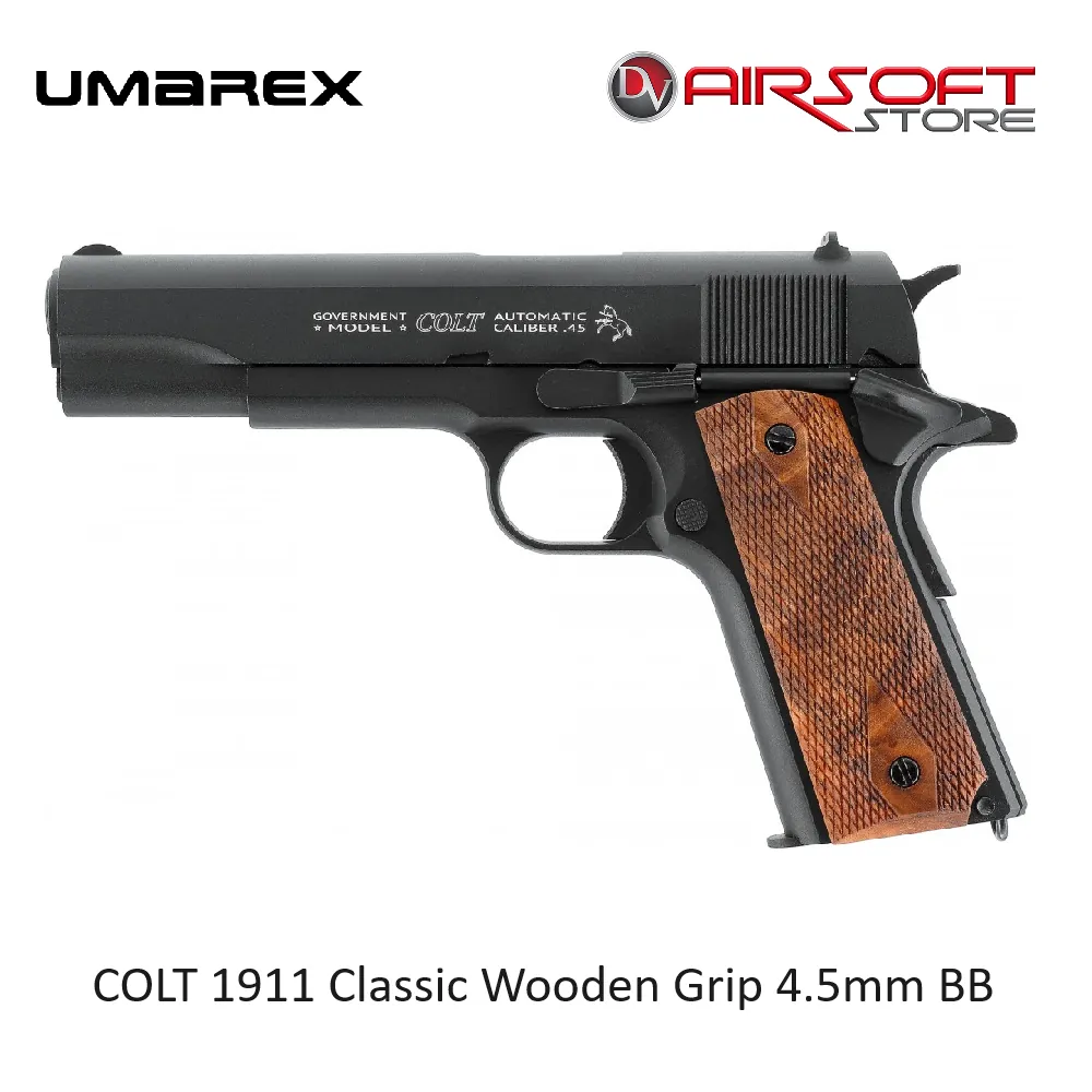 [2100000083305] COLT 1911 Classic Wooden Grip 4.5mm BB