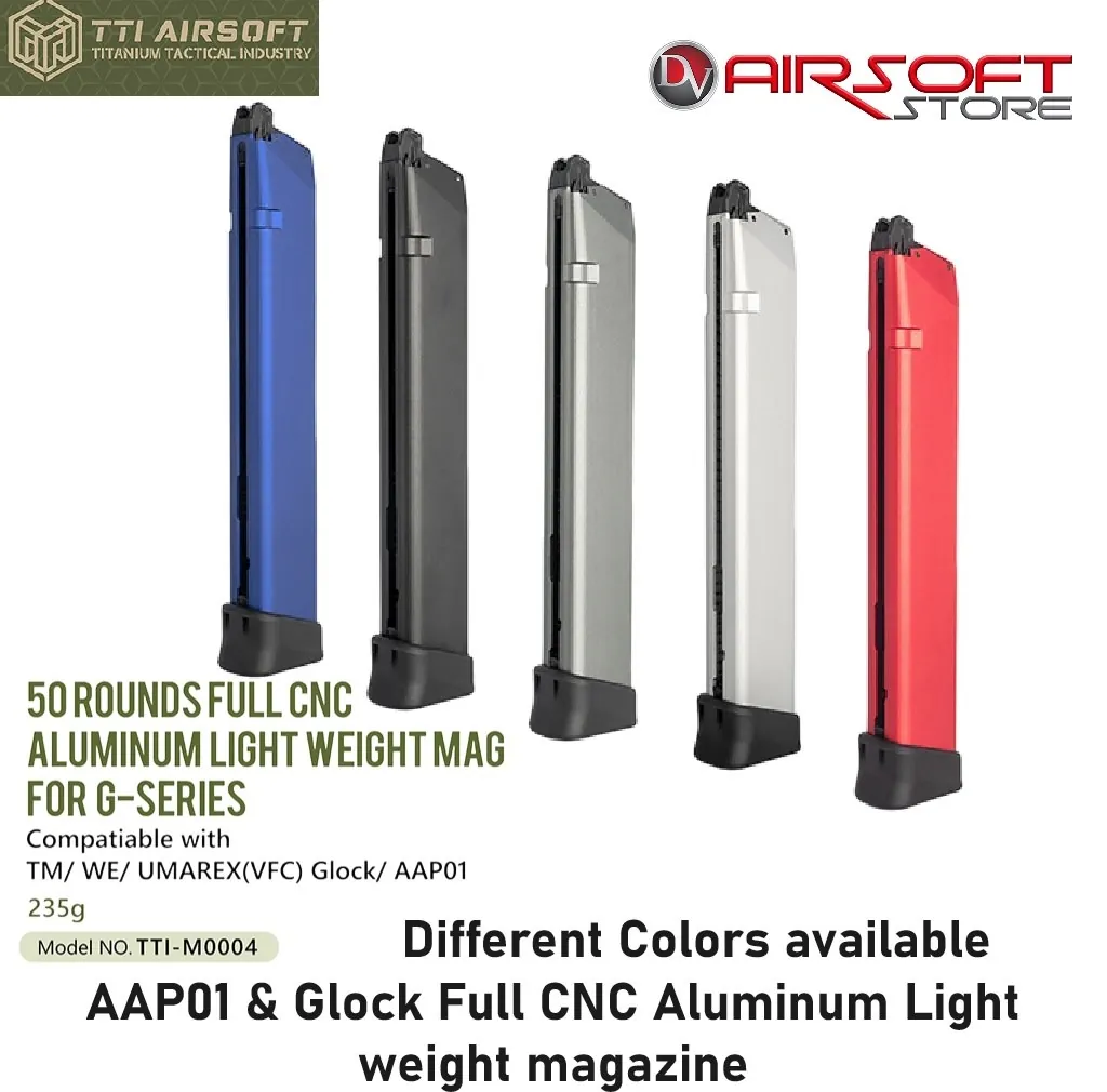 [2100000083497] AAP01 & Glock Full CNC Aluminum Light weight magazine (Black)