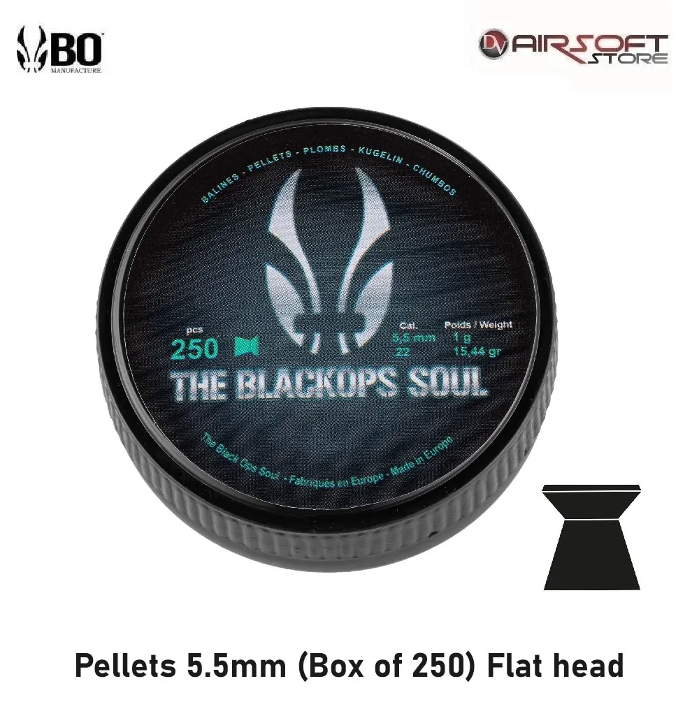 [2100000083565] Pellets 5.5mm (Box of 250) Flat head