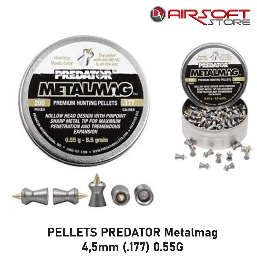 [2100000083992] PELLETS PREDATOR Metalmag 4,5mm (.177) 0.55G