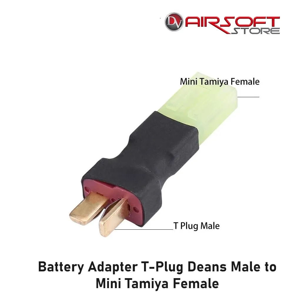 [2100000085279] Battery Adapter T-Plug Deans Male to Mini Tamiya Female
