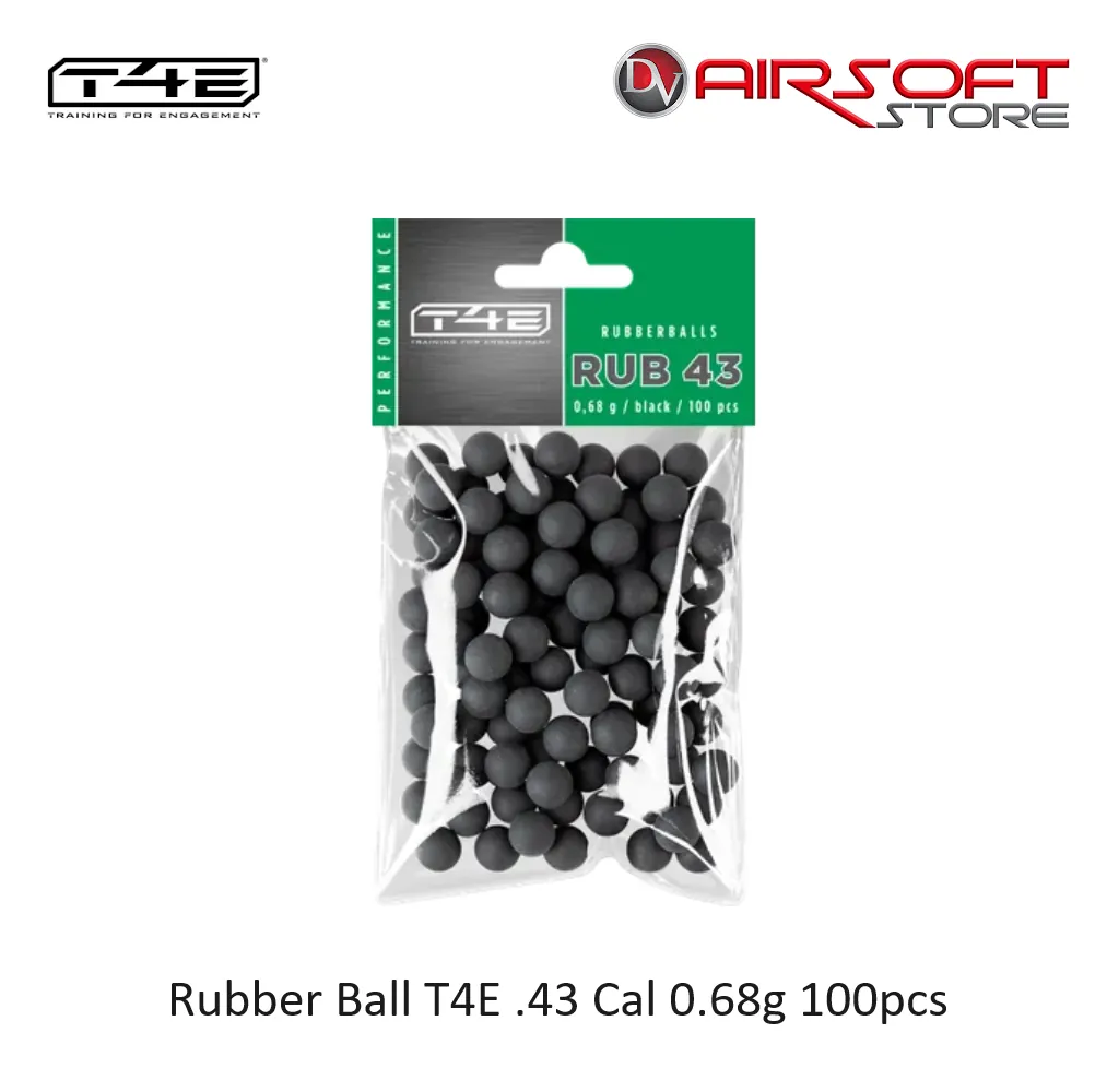 [2100000085323] Rubber Ball T4E .43 Cal 0.68g 100pcs