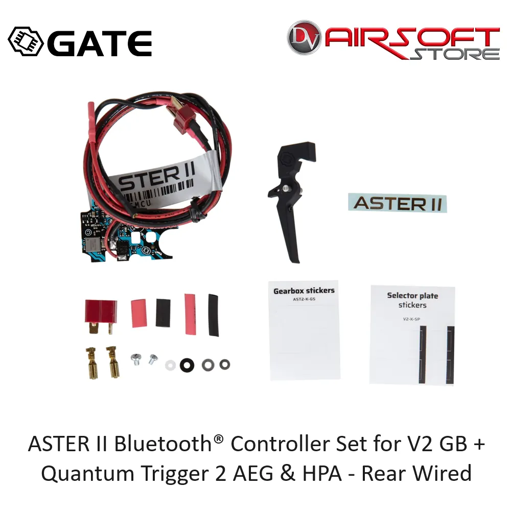 [2100000085538] ASTER II Bluetooth® Controller Set for V2 GB + Quantum Trigger 2 AEG & HPA - Rear Wired