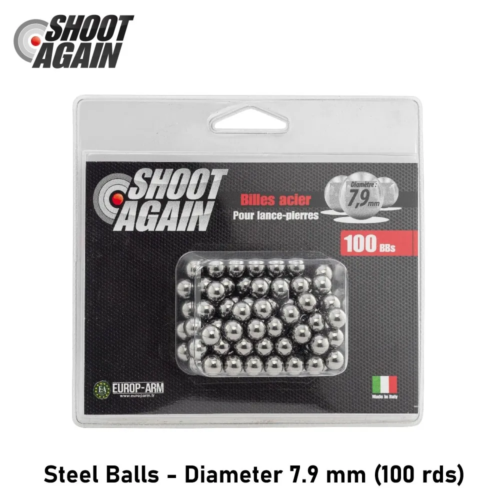[2100000087389] Steel Balls - Diameter 7.9 mm (100 rds)