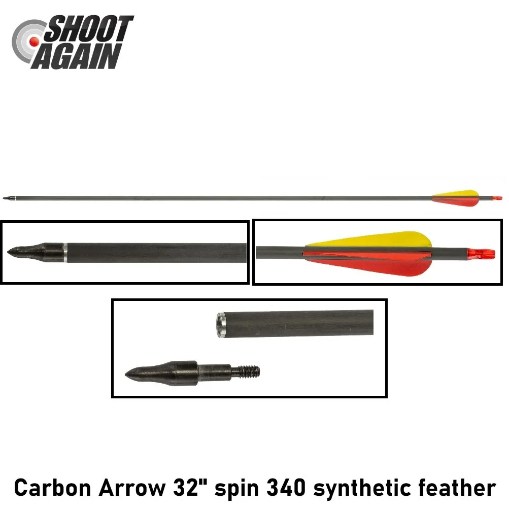 [2100000087433] Carbon Arrow 32" spin 340 synthetic feather