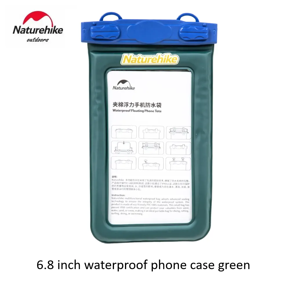 [2100000089543] 6.8 inch waterproof phone case green