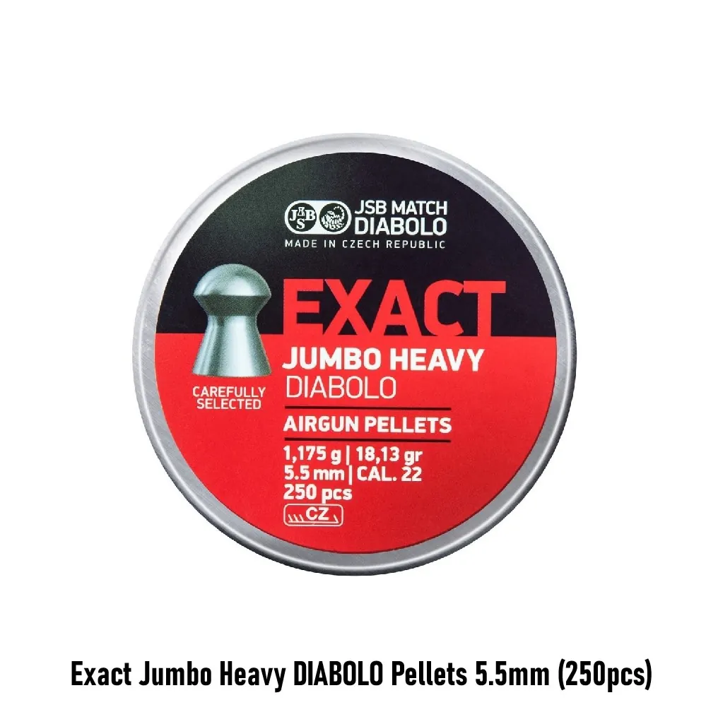 [2100000090389] Exact Jumbo Heavy DIABOLO Pellets 5.5mm (250pcs)