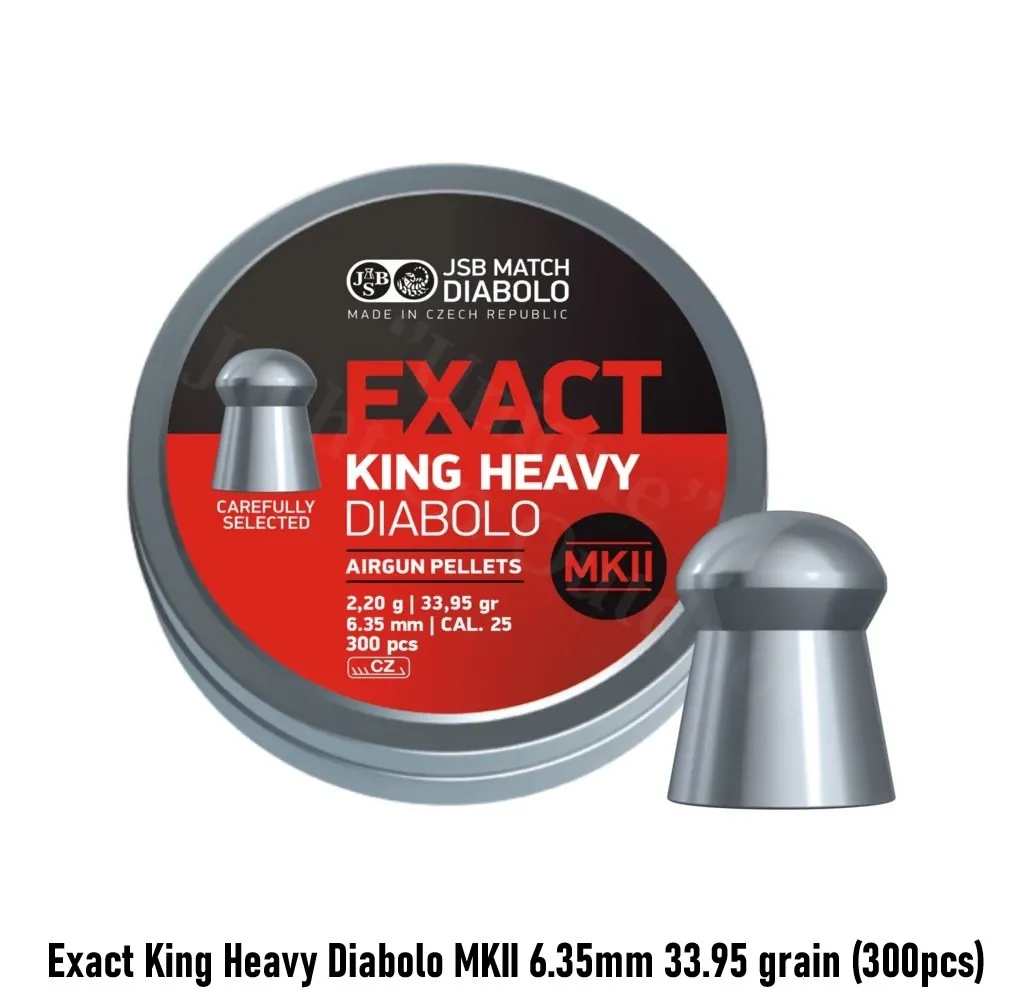 [2100000090488] Exact King Heavy Diabolo MKII 6.35mm 33.95 grain (300pcs)