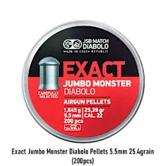 [2100000096022] Exact Jumbo Monster Diabolo Pellets 5.5mm 25.39 grain (200pcs)