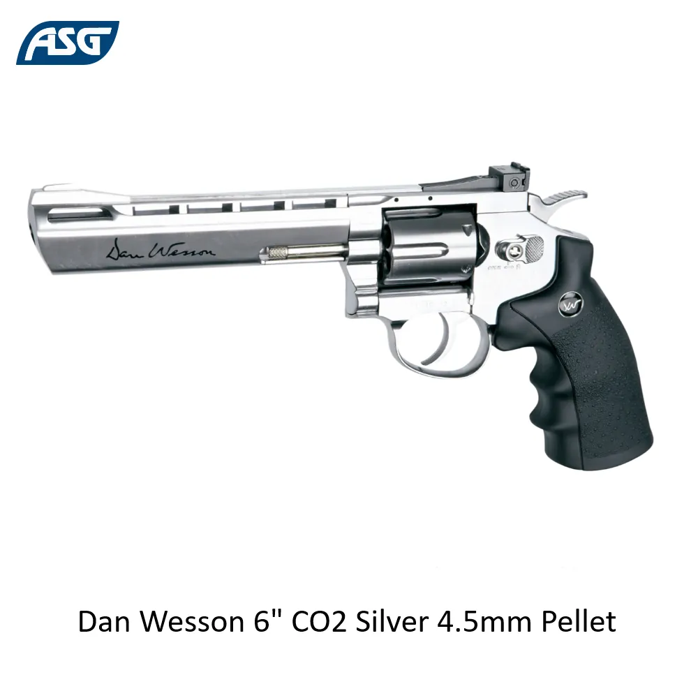 [2100000091393] Dan Wesson 6" CO2 Silver 4.5mm Pellet
