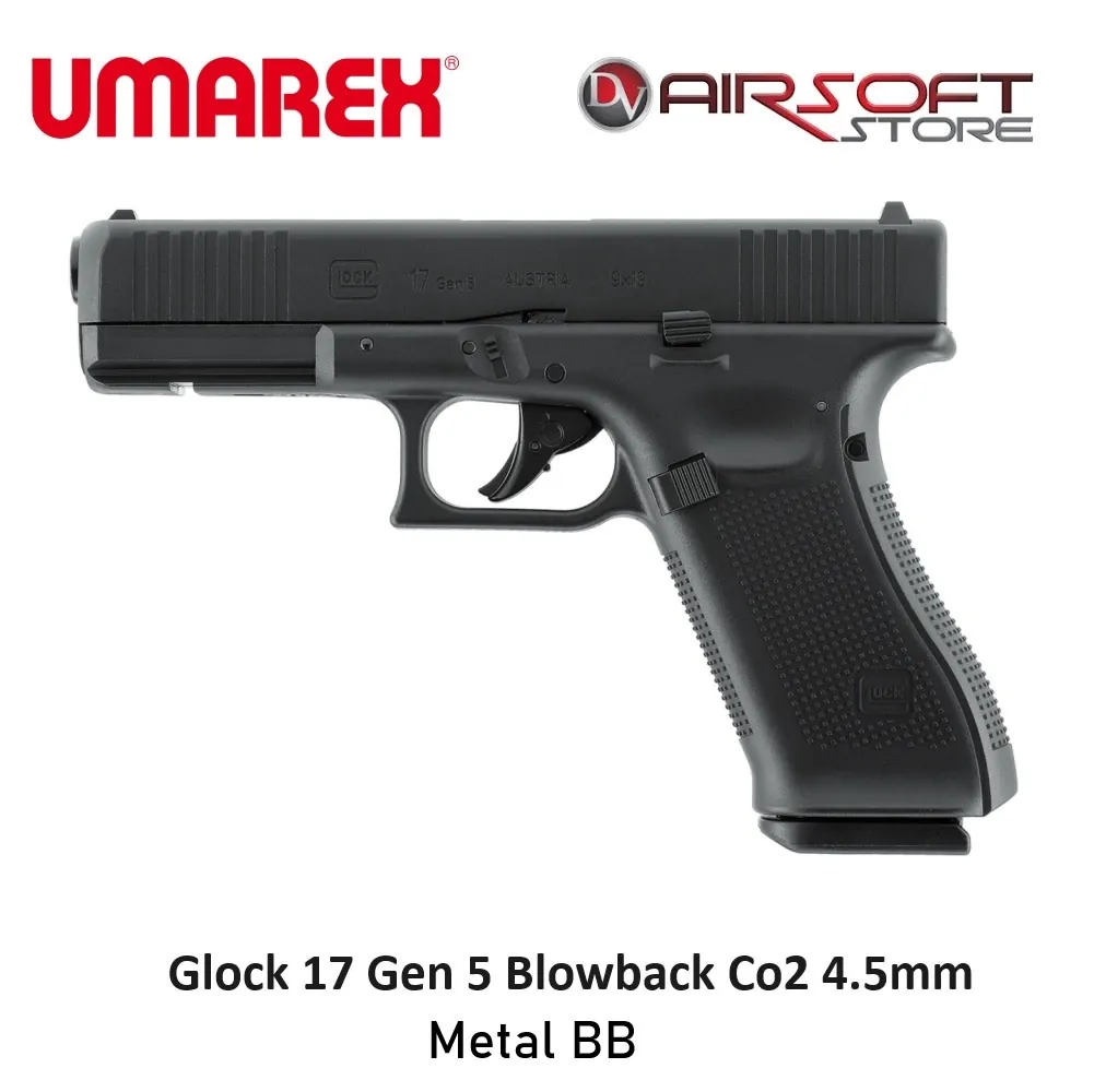 [2100000092505] Glock 17 Gen 5 Blowback Co2 4.5mm metal BB