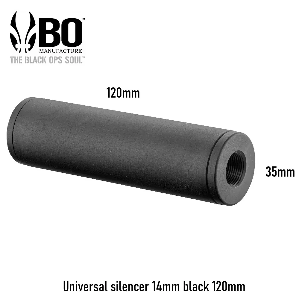 [2100000092703] Universal silencer 14mm black 120mm