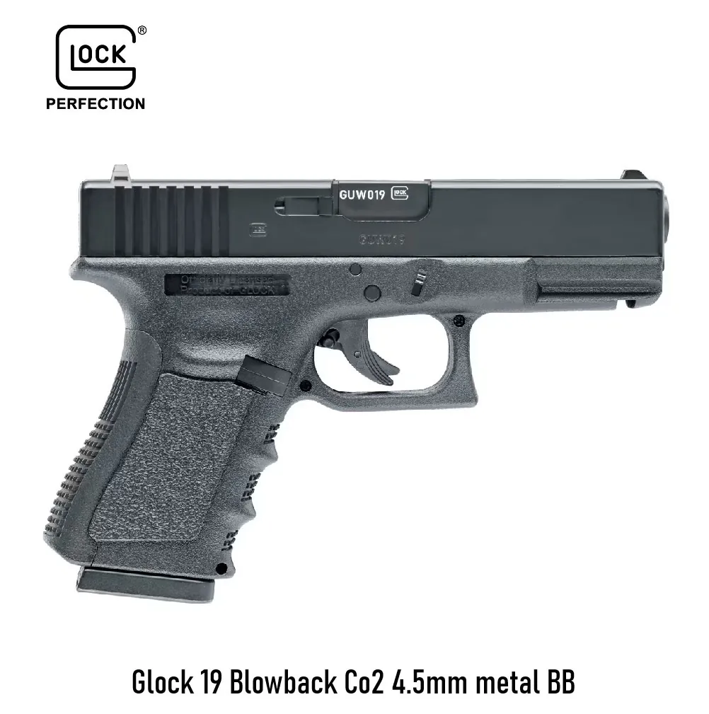 [2100000092758] Glock 19 Blowback Co2 4.5mm metal BB