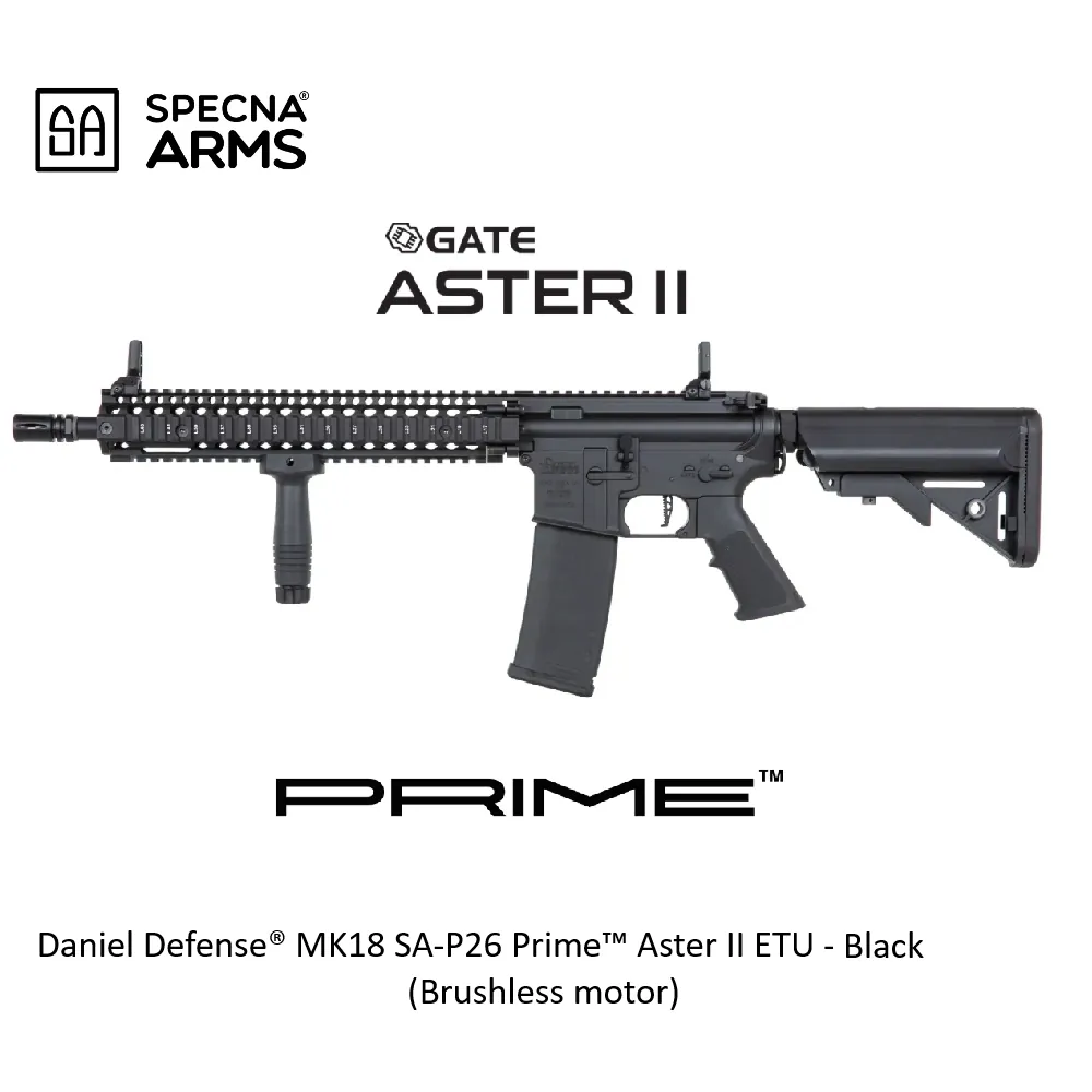 [2100000093243] Daniel Defense® MK18 SA-P26 Prime™ Aster II ETU Carbine - Black (Brushless Motor)