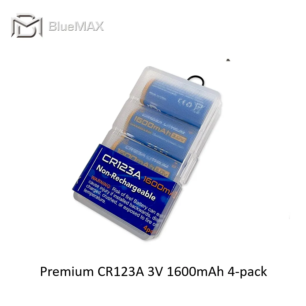 [2100000093571] Premium CR123A 3V 1600mAh 4-pack