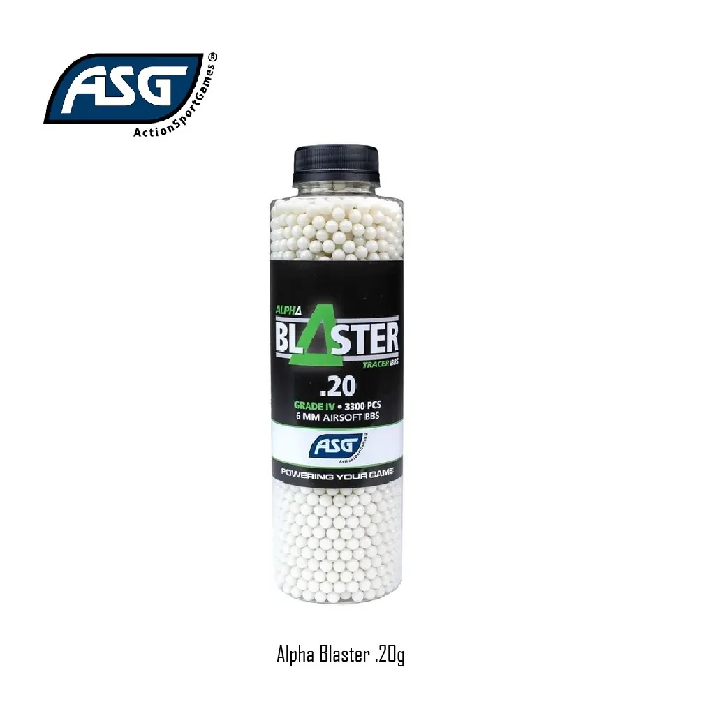 [2100000095469] Alpha Blaster Tracer BBs .20g 3300 pcs Green