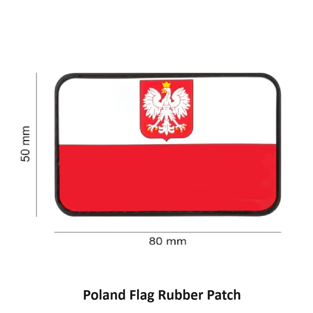 [2100000079834] Poland Flag Rubber Patch
