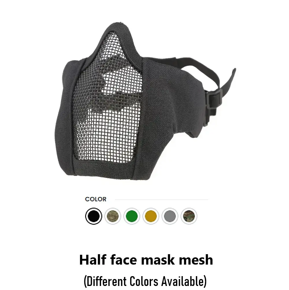 Half face mask mesh