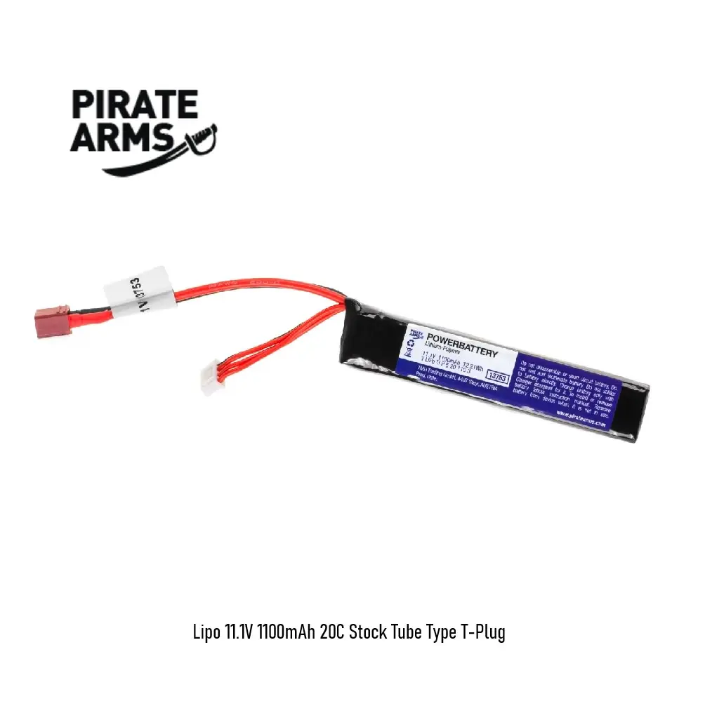 [2100000096435] Lipo 11.1V 1100mAh 20C Stock Tube Type T-Plug