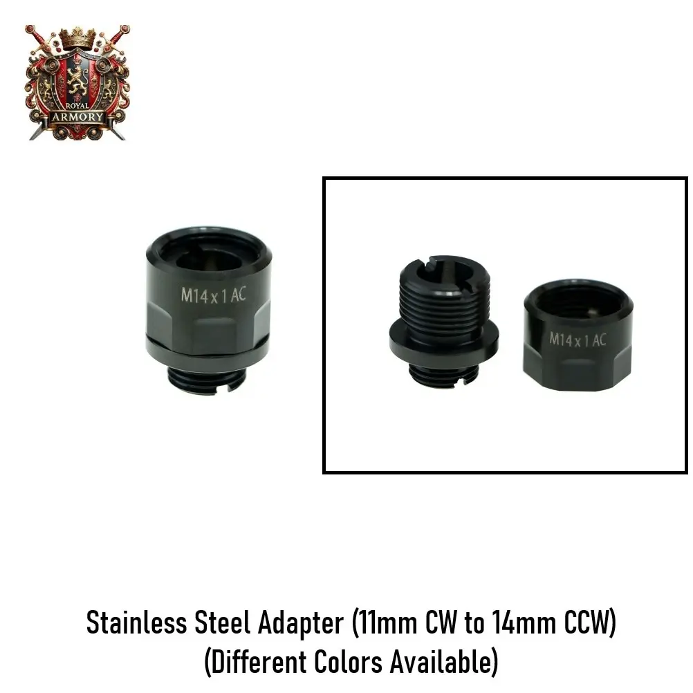 [2100000095841] Stainless Steel Adapter (11mm CW to 14mm CCW) (Black)